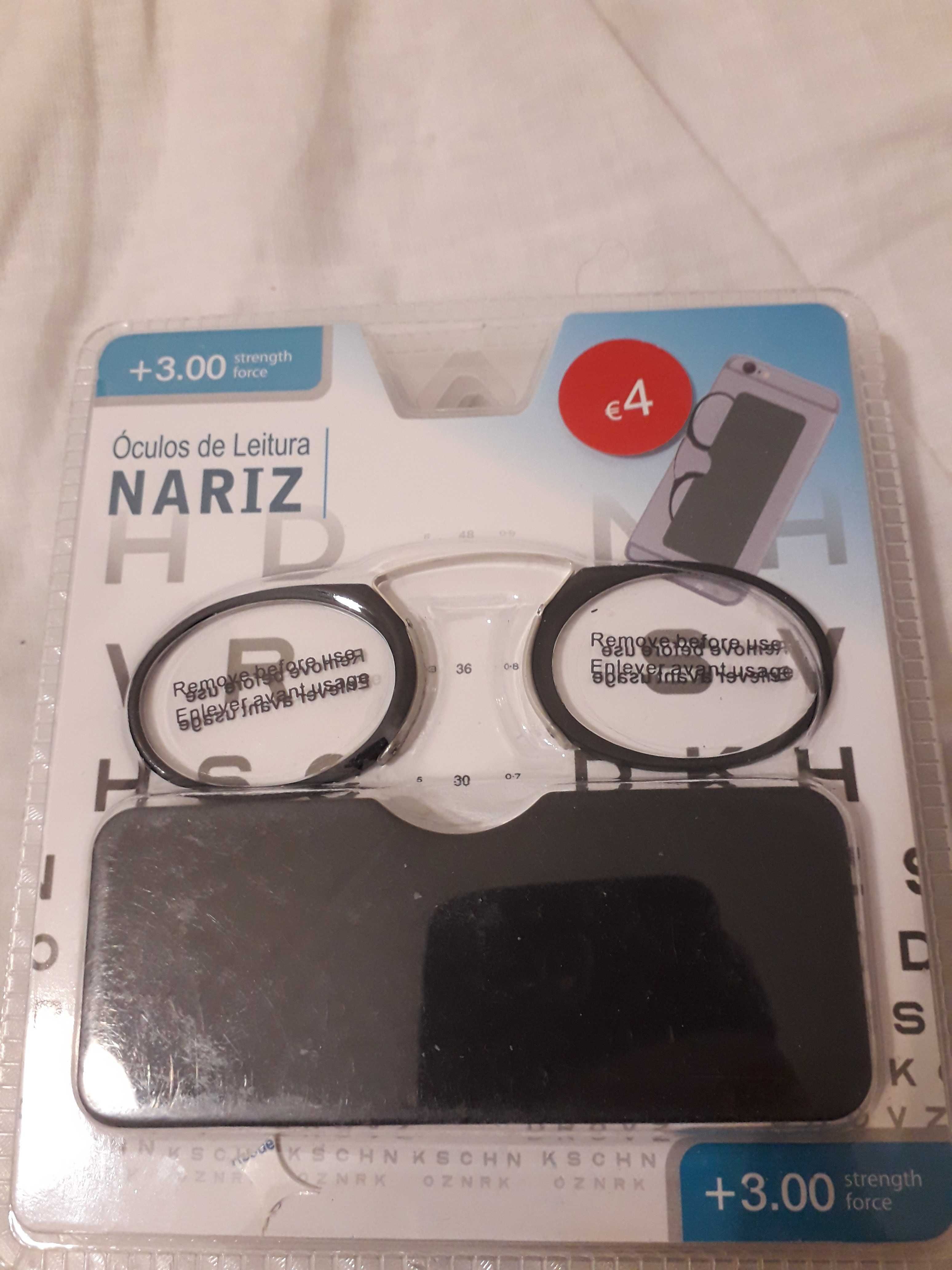 Oculos de LEitura de colocar no nariz 3 e 3,5 NOVOS 2€
