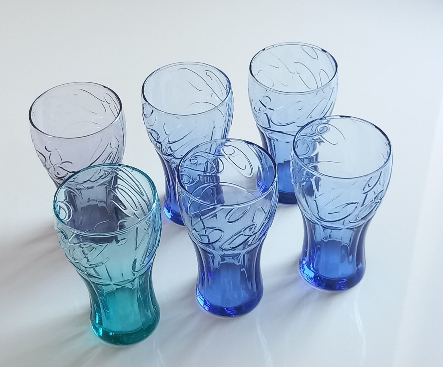 Szklanki Coca-cola szafir kobalt NOWE 4 sztuki + 2 sztuki gratis