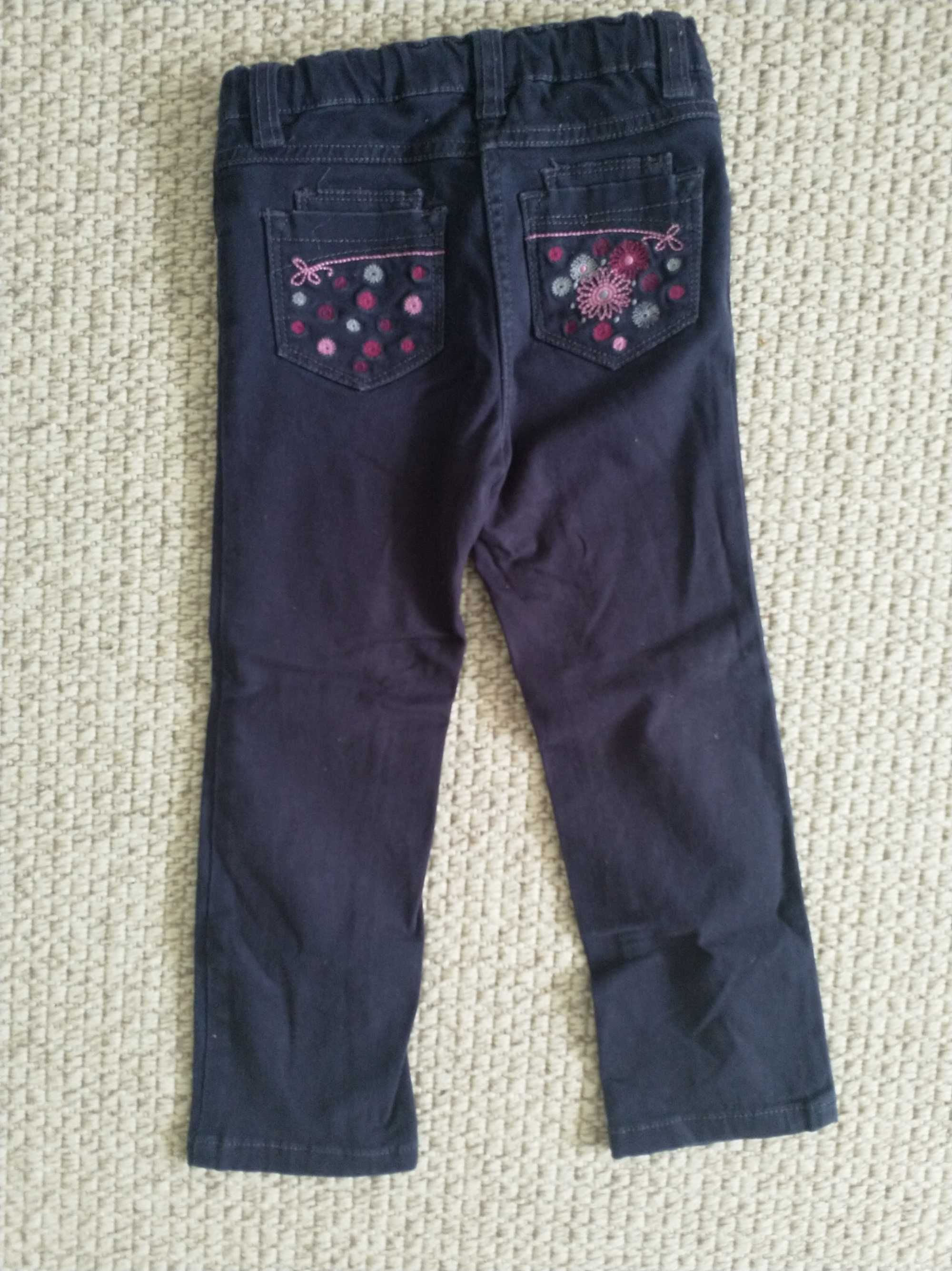 Spodnie/jeansy 104 dziewczynka 3 sztuki