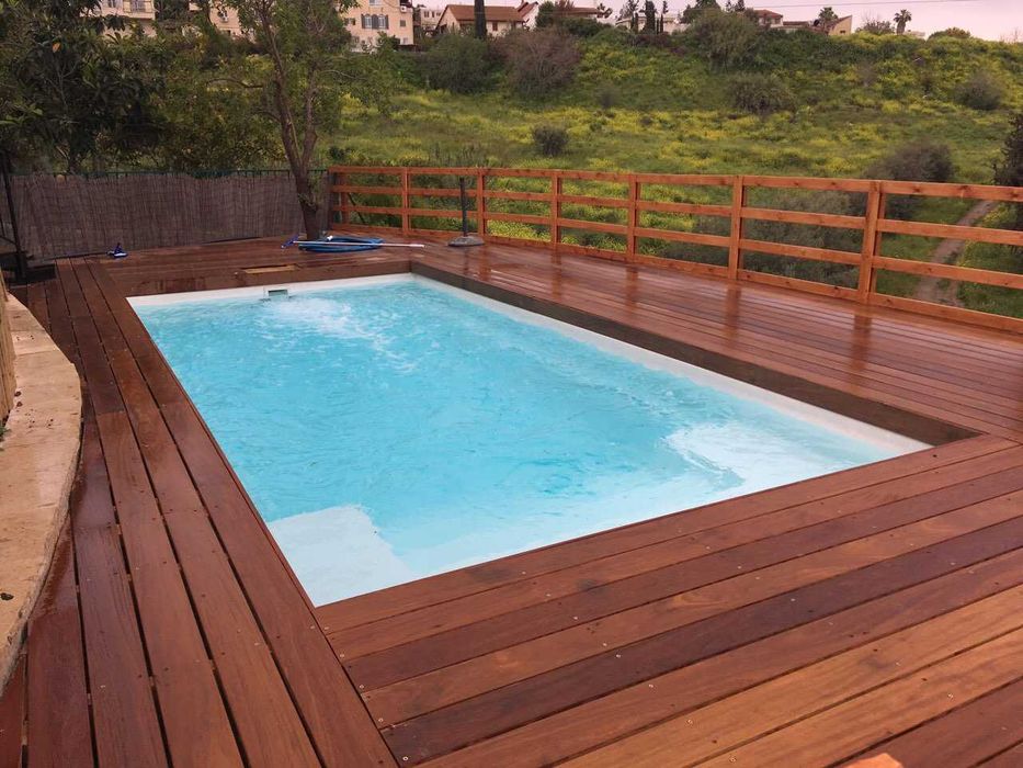 Топовий композитний басейн “Пляж” — 7,6x3,6x1,5 м / Монтаж під ключ