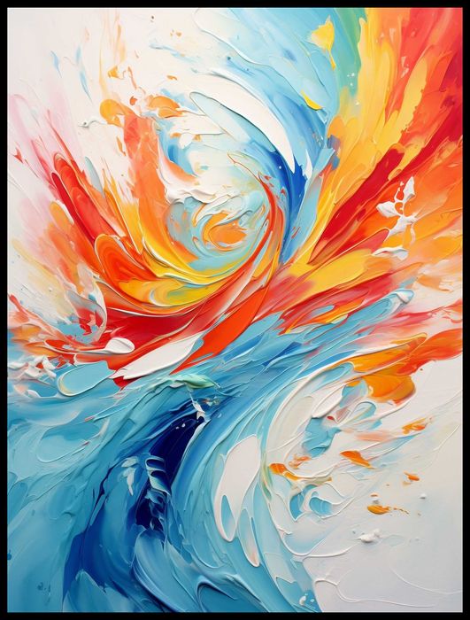 Plakat na Ścianę Obraz Pastelowa Abstrakcja 50x70 cm Premium ElliveX