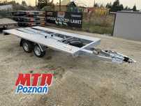 Niewiadów MARS 400X200CM DMC 2700KG PŁASKA LAWETA DO PRZEWOZU SAMOCHODÓW NISKIE KOŁA 13 Z NAJAZDAMI I WCIĄGARKĄ | DOSTAWA | RATY | LEASING |  Nowa laweta 400x200 cm DMC 2.7T koła 13" płaska 2024 ROK