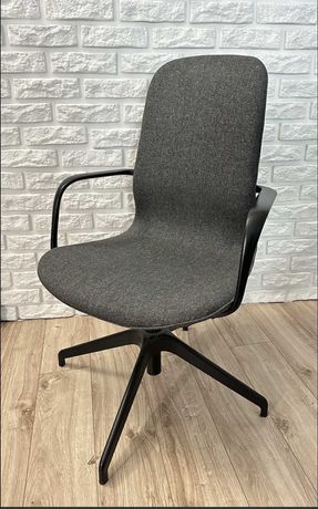 Fotel biurowy IKEA LÅNGFJÄLL szary czarny stan idealny