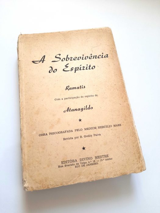 Livro de Espiritismo Antigo Raro A Sobrevivência do Espírito Anos 50