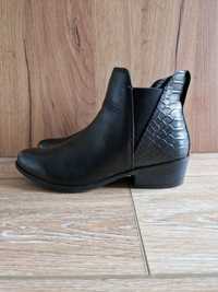 Botki damskie, buty, ze skóry naturalnej, rozmiar 38, Lasocki, czarne