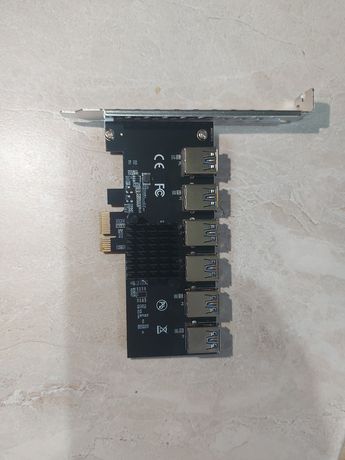 Плата расширения PCI-E 1х на 6 х USB , разветвитель, расширитель.