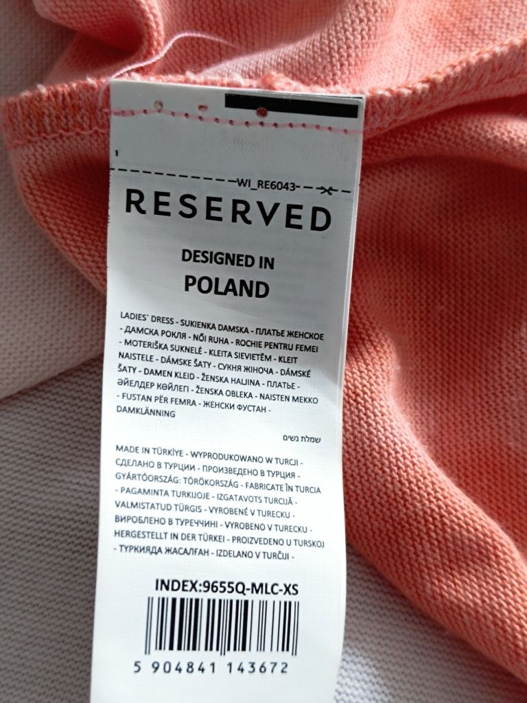 Reserved. Sukienka długa, cieniowana na ramiączkach.