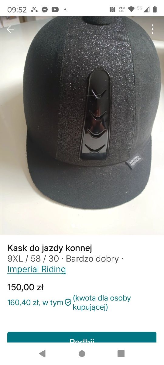 Kask do jazdy konnej Imperial Riding rozmiar 58