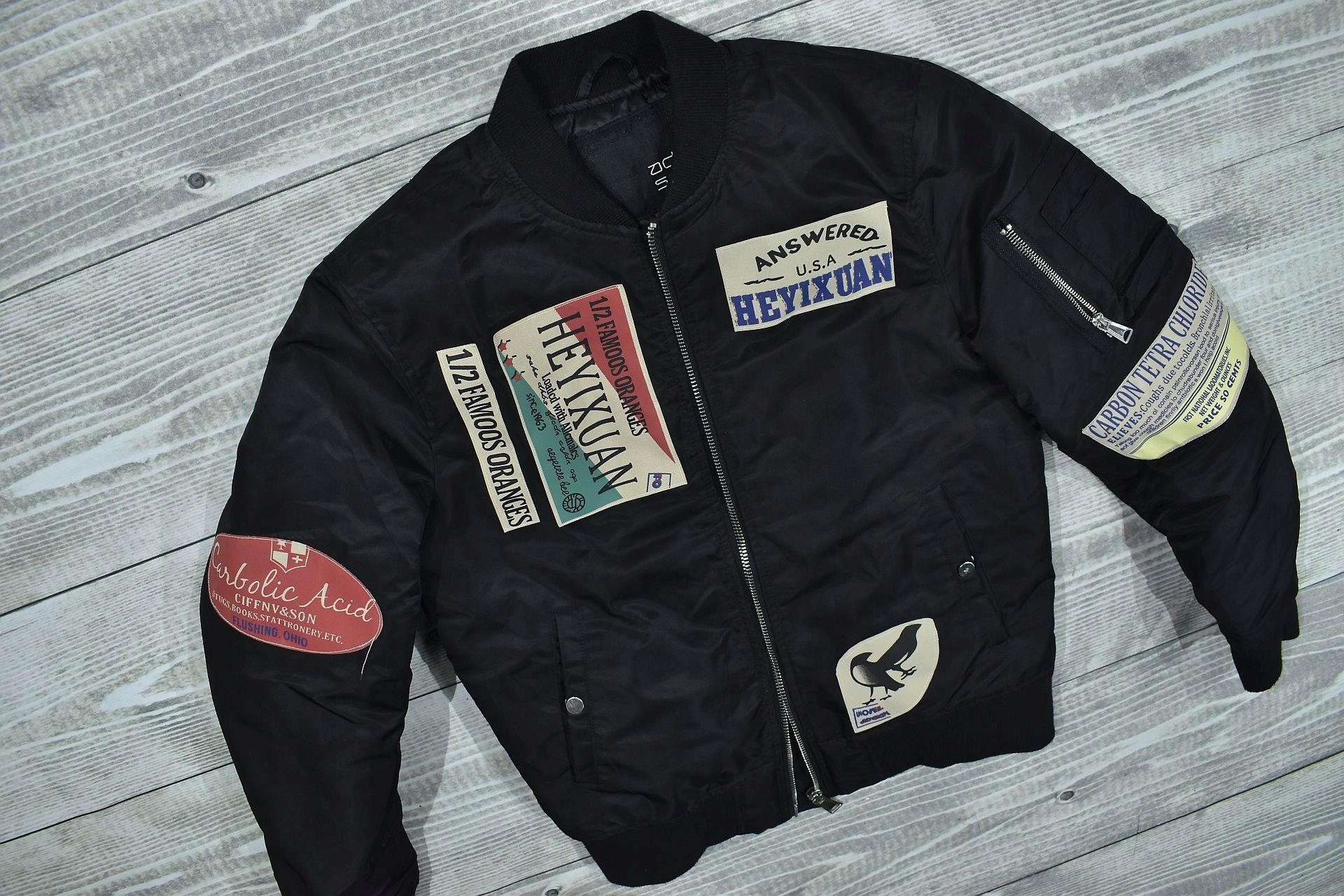 Adw58 Ocieplana Kurtka Męska Bomberka Logo S / M