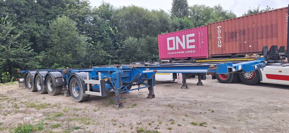 Naczepa podkontenerowa rozpinka 4osiowa