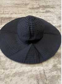 Черная хлопковая летняя шляпа