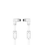 Hama Kabel antenowy 90DB kątowy 10 m, biały