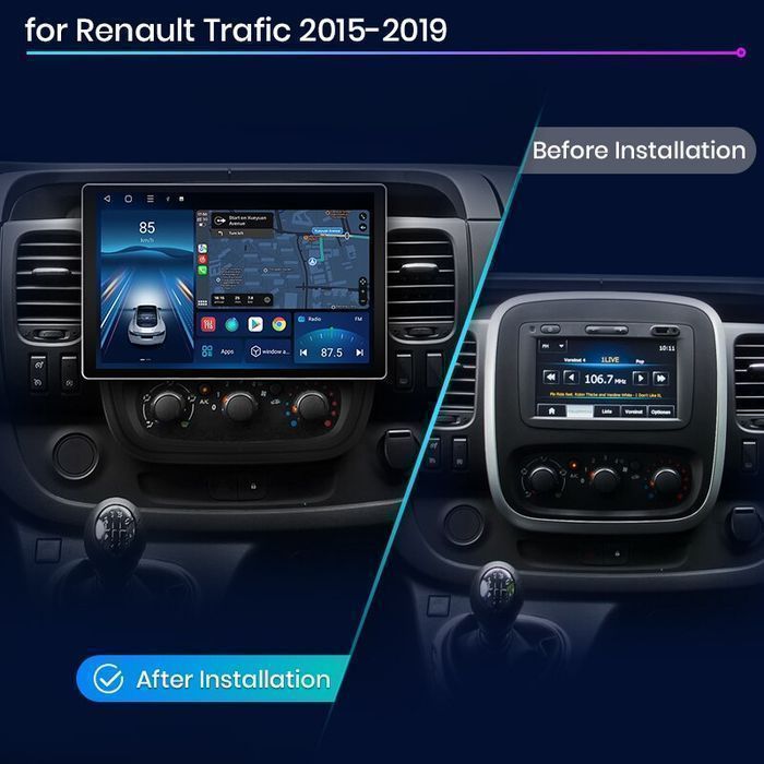 Radio nawigacja Renault Trafic 3 Opel Vivaro B Android Carplay