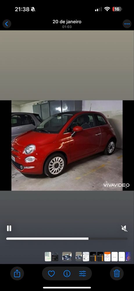 Vendo fiat 500 com 29.500 km