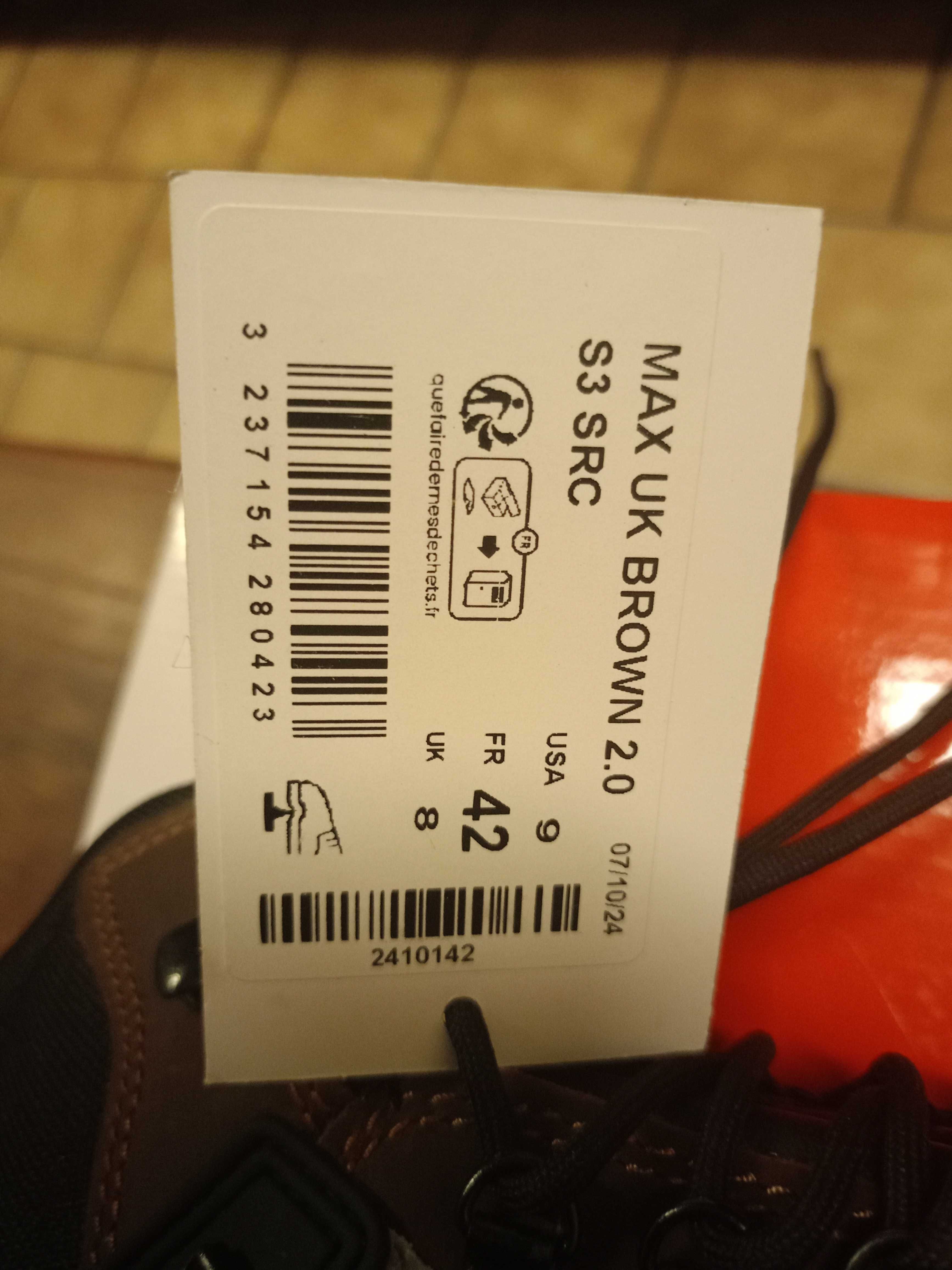 Lemaitre BUTY ROBOCZE rozmiar 42 MAX UK BROWN 2.0 S3 SRC