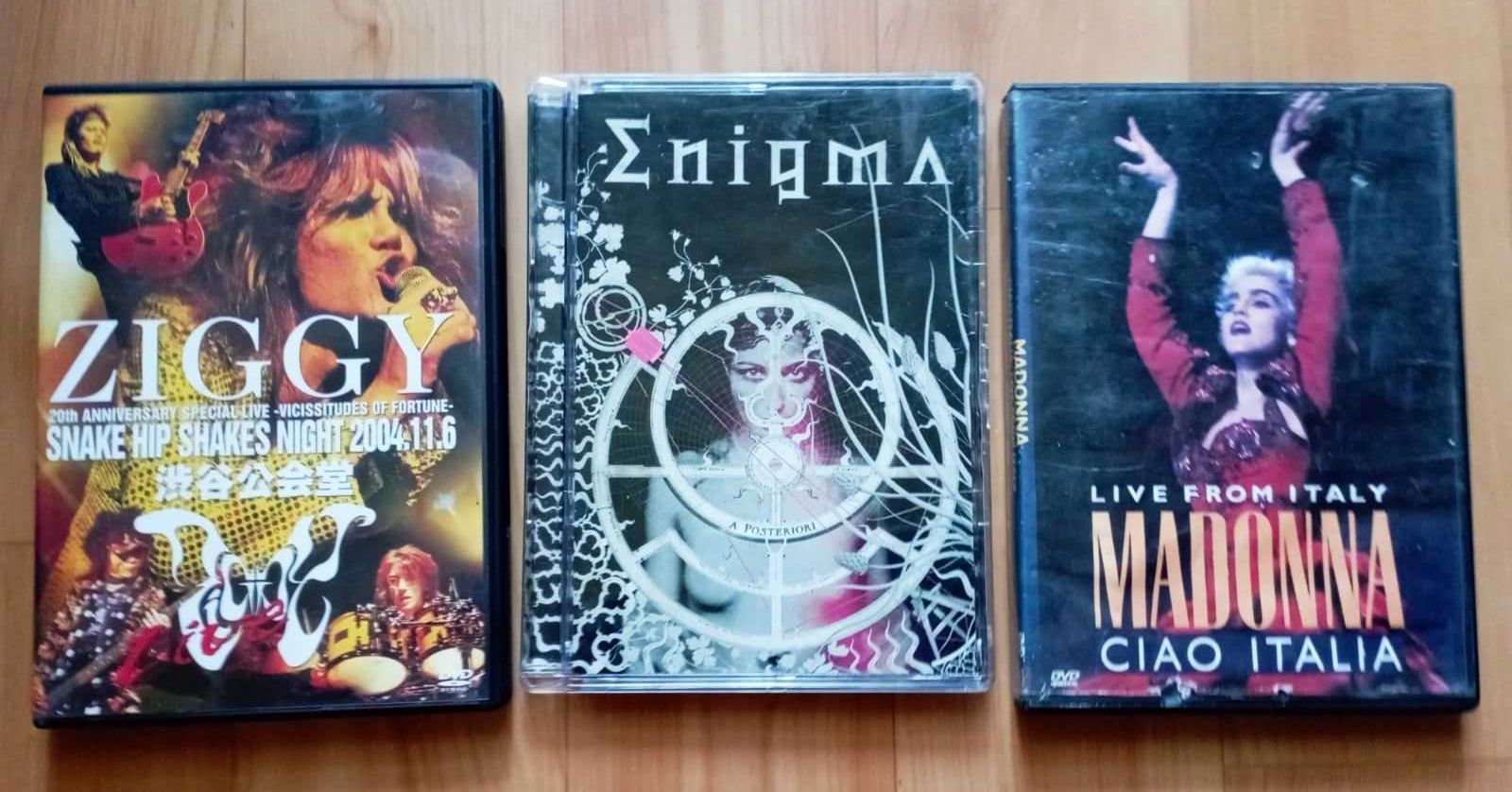 DVD  музыка ZIGGY, ENIGMA, Madonna