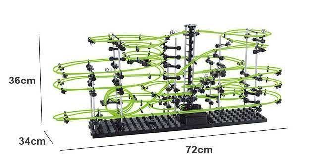 NOWY Świecący Kulkowy Rollercoaster SPACERAIL Poziom 4 Tor dla Kulek