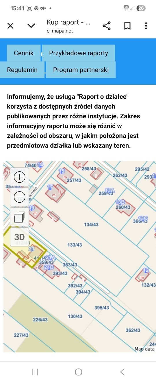 Działka budowlana. Własność