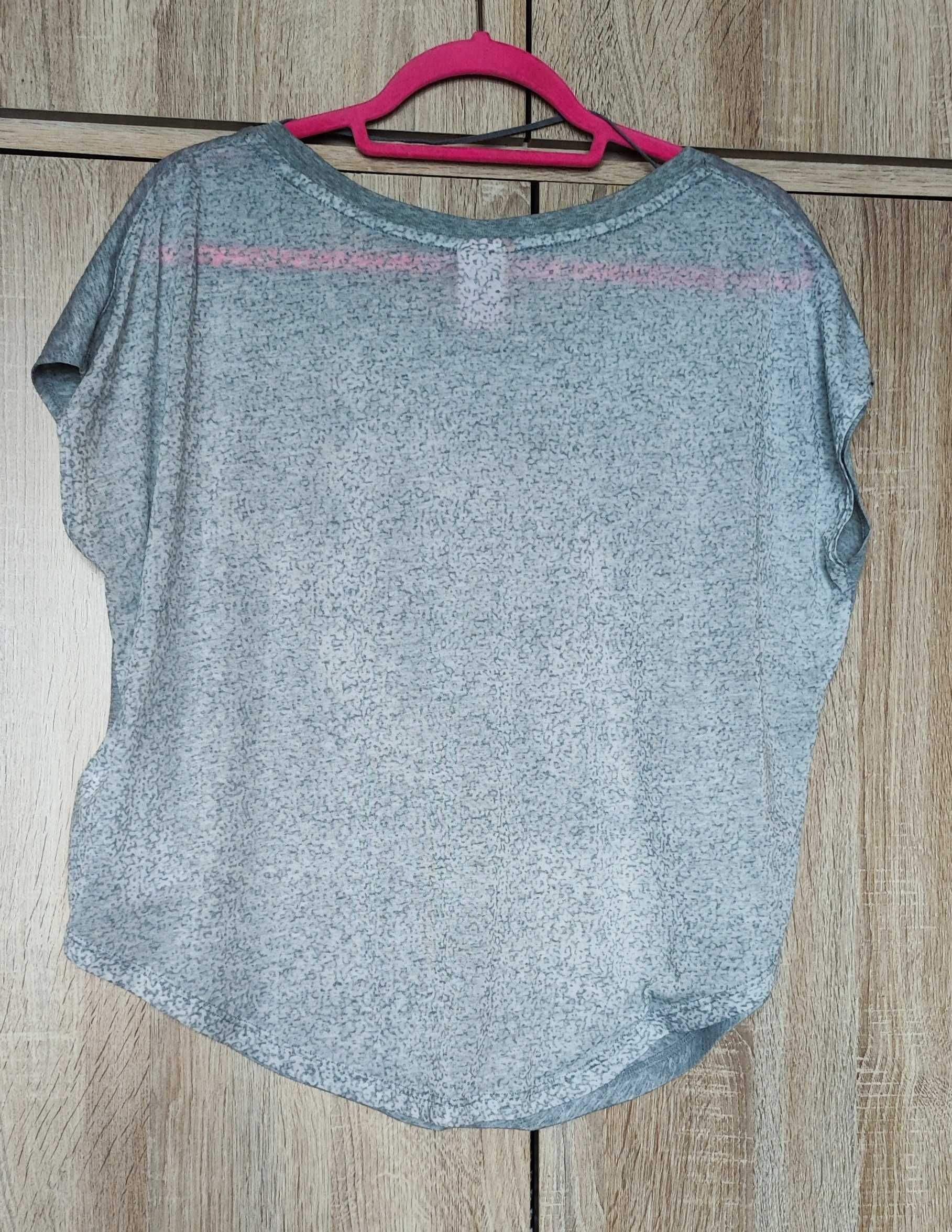 Nike szara bluzka t-shirt fitness lekka melanż M/L