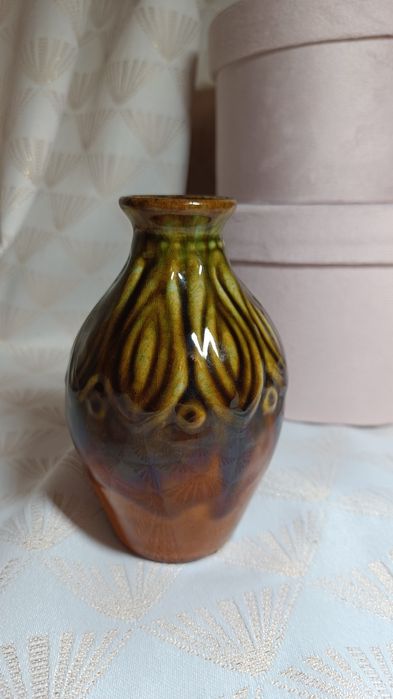 Ваза майоліка українська кераміка вінтажна.