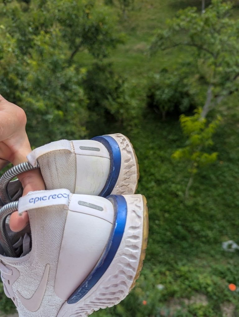 Nike epic react Flyknit White(42р) кросівки кроссовки спорт взуття біл