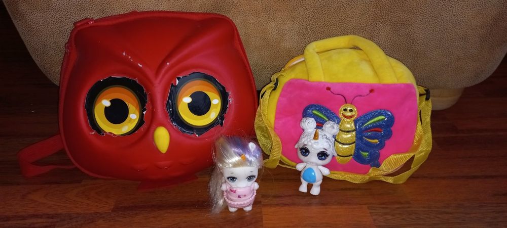 Набір рюкзак сумка совушка єдиноріг ігрушки