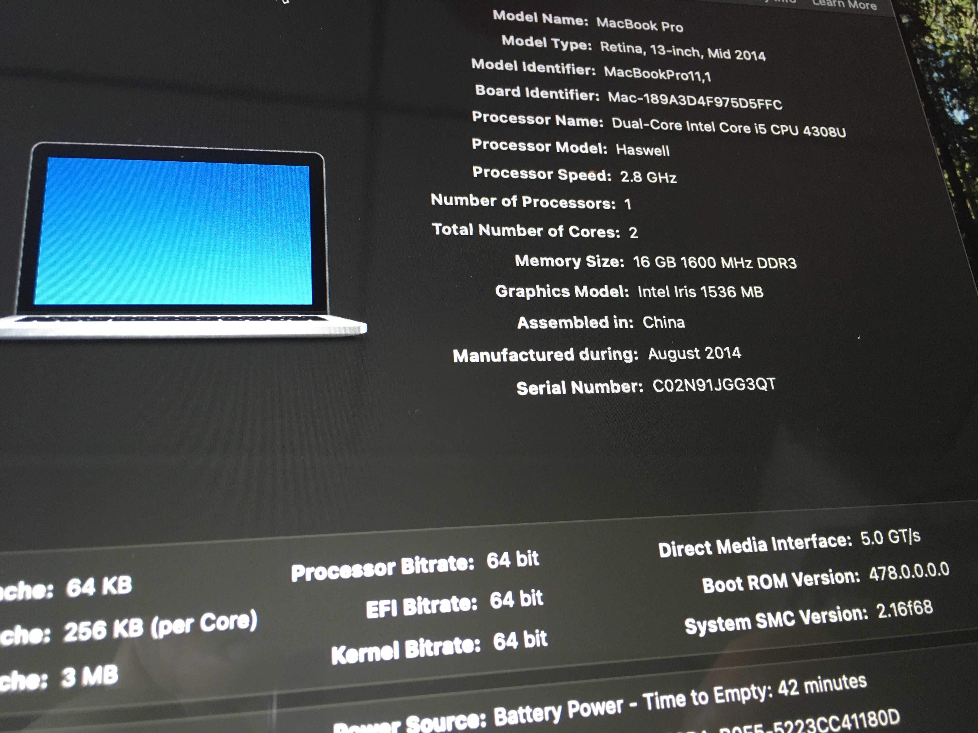 Macbook Pro A1502 MacOS Sequoia