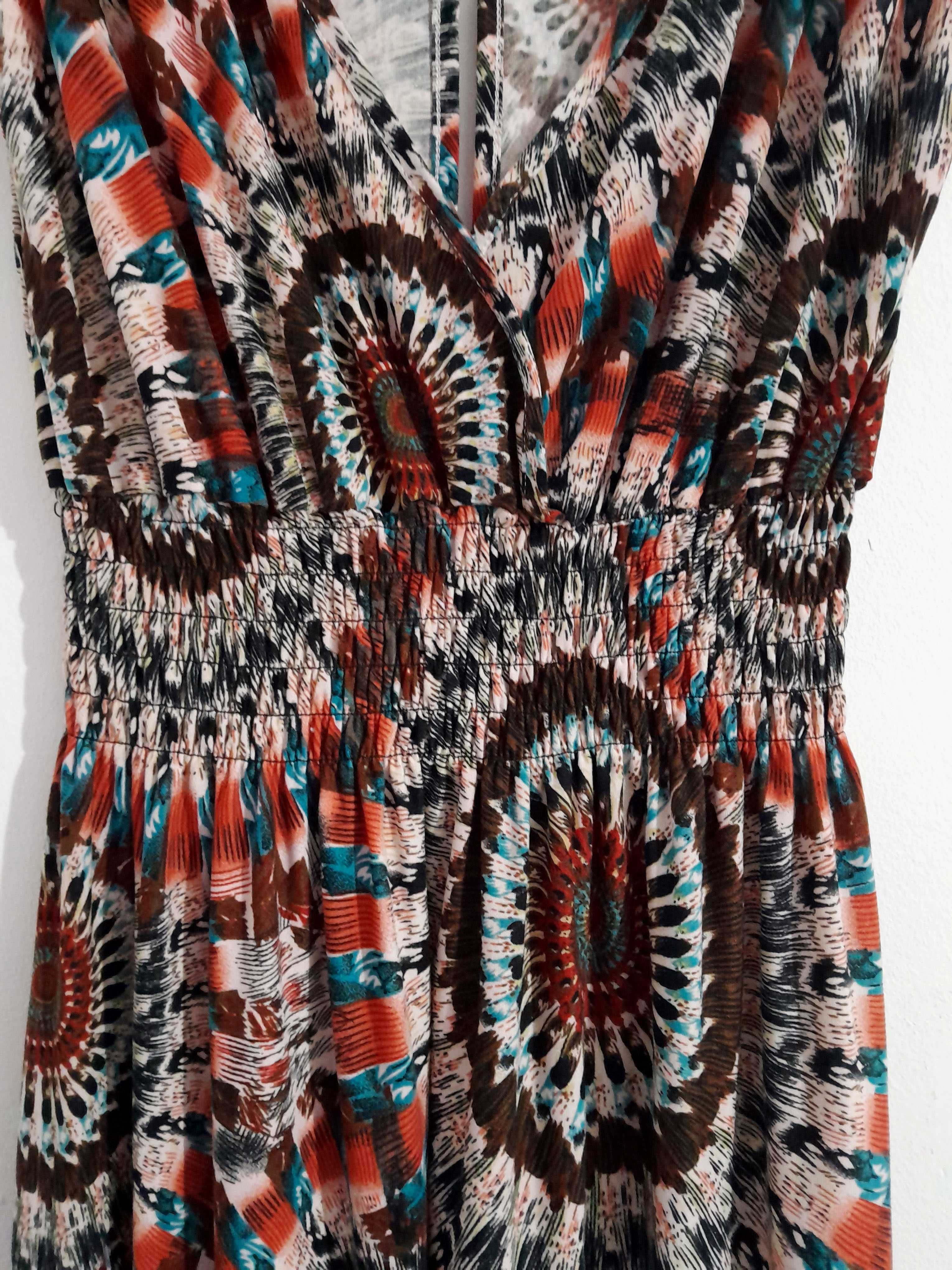 Vestido comprido padrão mandalas da Natura T: S