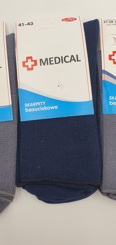 Skarpetki bezuciskowe medyczne medical 41-43 bawełniane bawełna