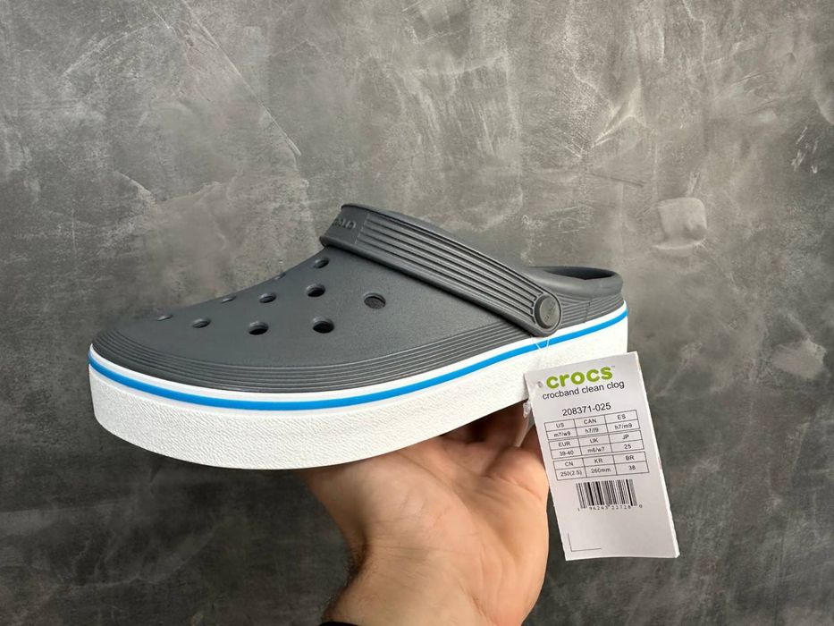 Шлепанцы Crocs Crocband Clean Clog крокси мужские крокси чоловічі