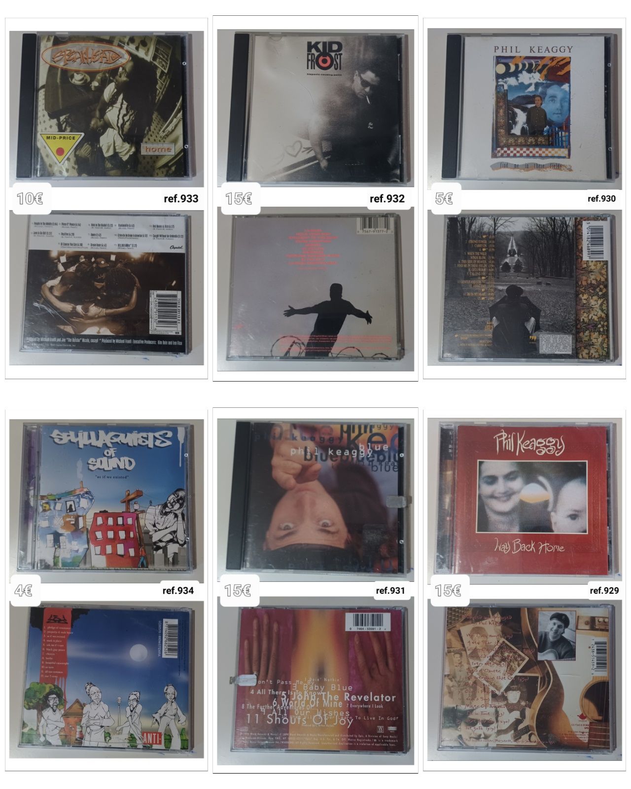 CD's de música variados