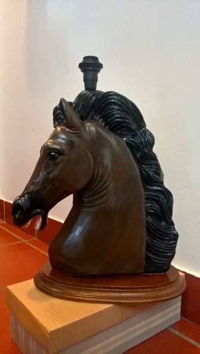 Candeeiro Cabeça de Cavalo, pintado á mão - NOVO