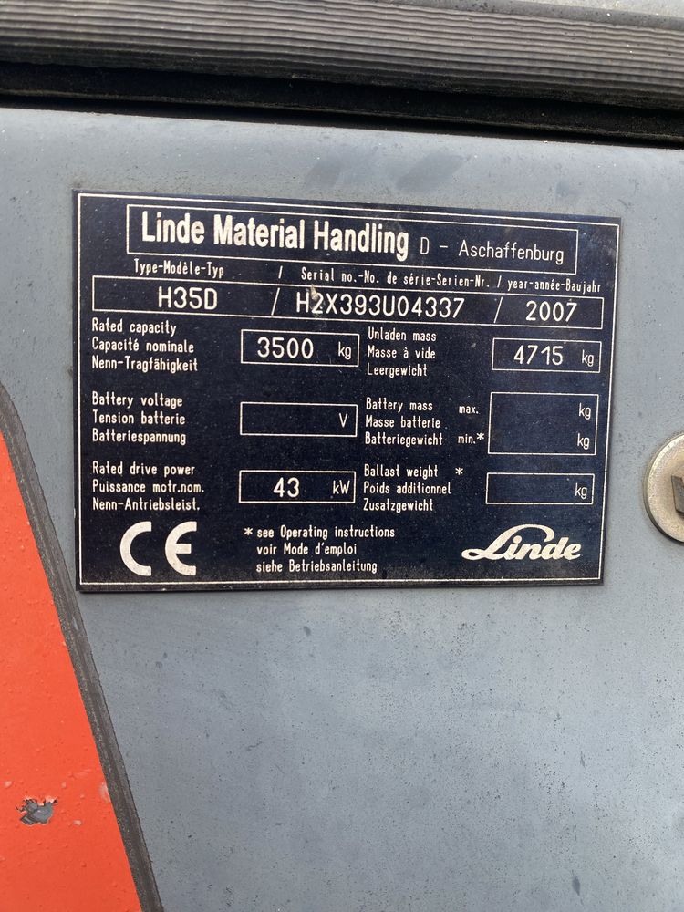 widlak linde h35 diesel