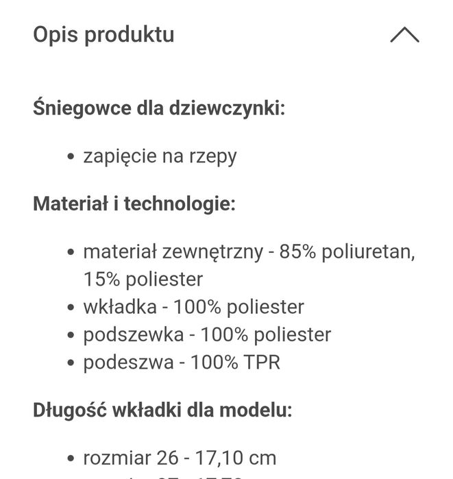 Buty sniegowe dla dziewczynki, smyk, rozmiar 26