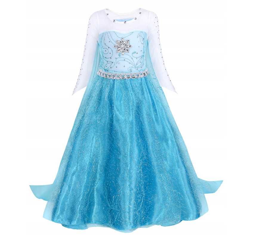 Suknia Sukienka Elza z Krainy Lodu Przebranie Elsa Frozen Kostium