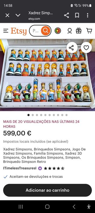 Jogo de xadrez dos Simpsons de 1991