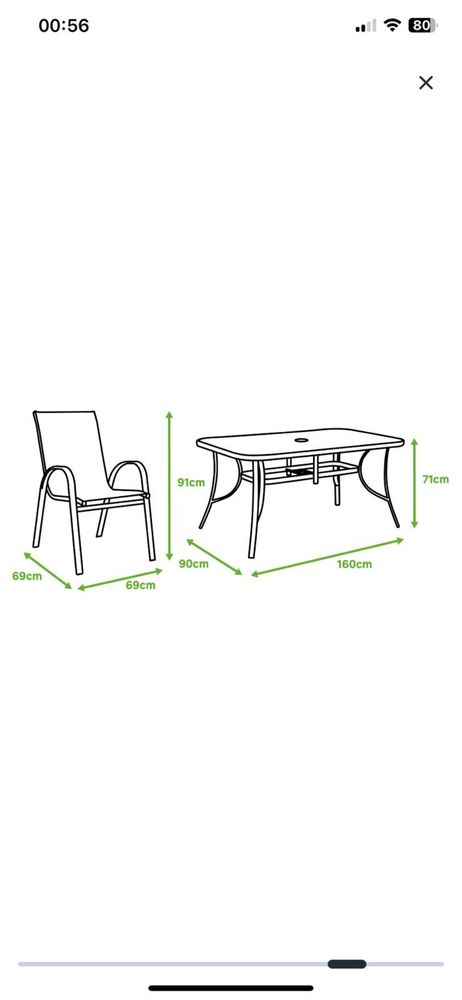 Vendo 1 mesa com 4 cadeiras
