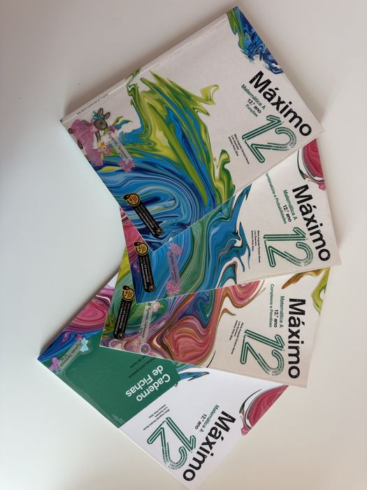 Manual de Matemática 12 ano “Máximo” 3 partes e Caderno de Atividades