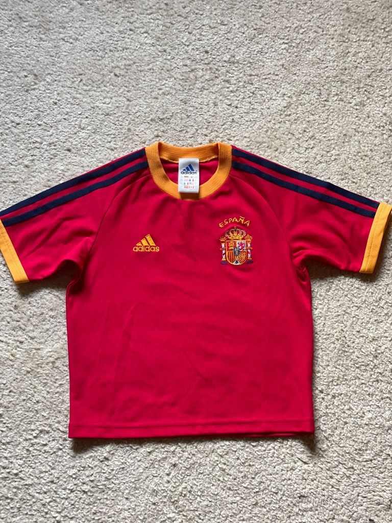 Camisola retro Espanha mundial 2002 tamanho criança