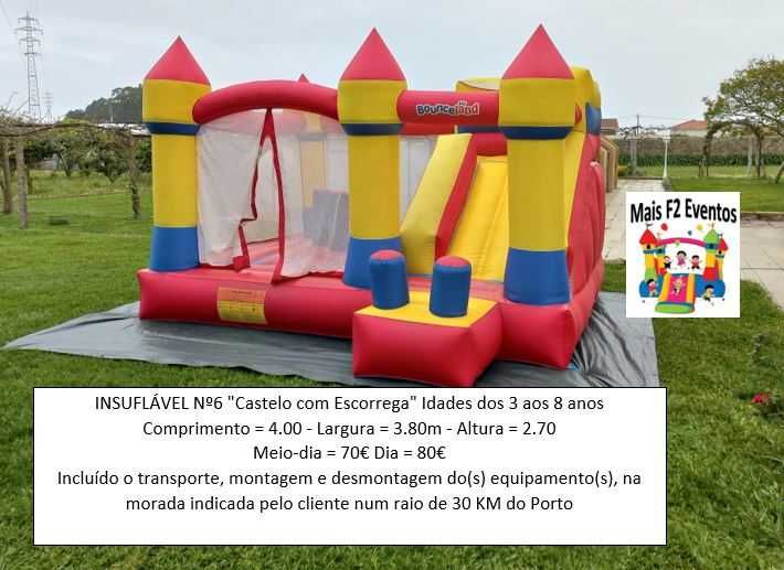 Aluguer Insufláveis, Trampolins, Matraquilhos, Máquinas Bolas de Sabão