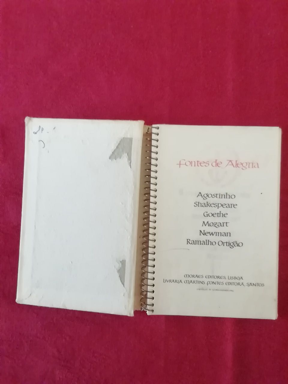 Fontes de alegria livro de 1974