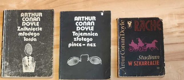 Sherlock Holmes zestaw 3 książek - A. C. Doyle Studium w szkarłacie