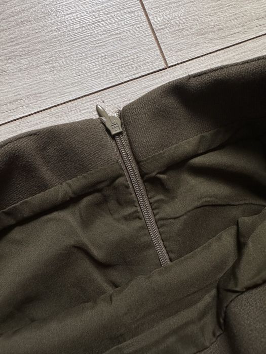 Юбка трапеция хаки под замшу dazy