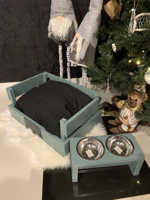 Legowisko  leżanka dla psa drewniane