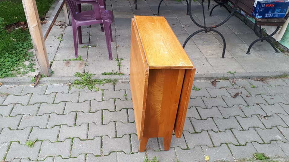 Stół składany, proj. C. Knothe, ŁAD, lata 50. Prl