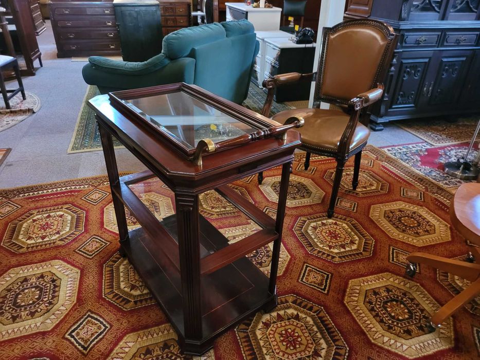 Carrinho bar em madeira com tabuleiro amovível - óptimo esta