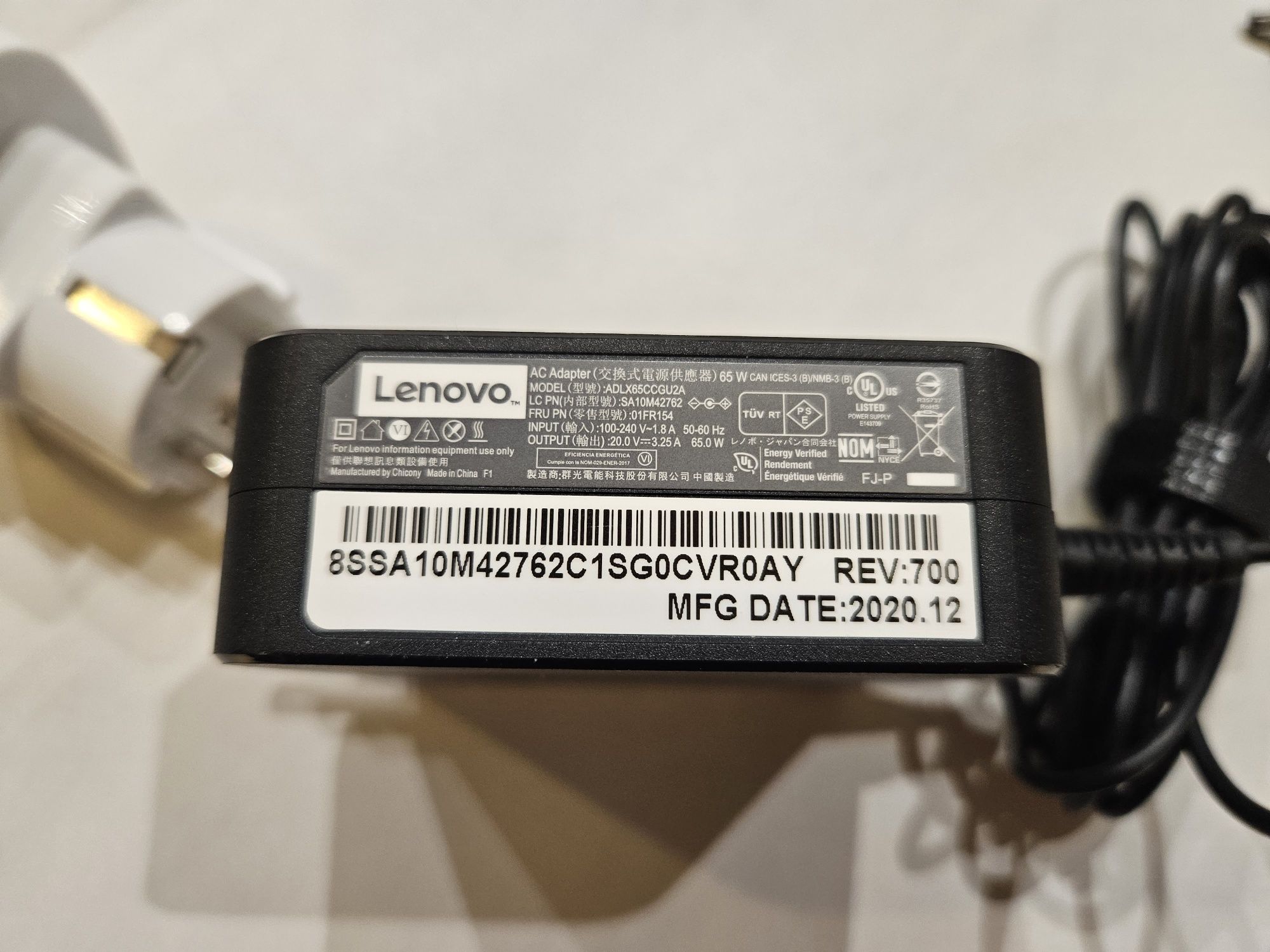 Zasilacz LENOVO 65W 20V ADLX65CCGU2A