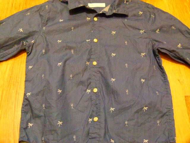 rozm 122 Zara koszula granatowa w palmy chłopięca