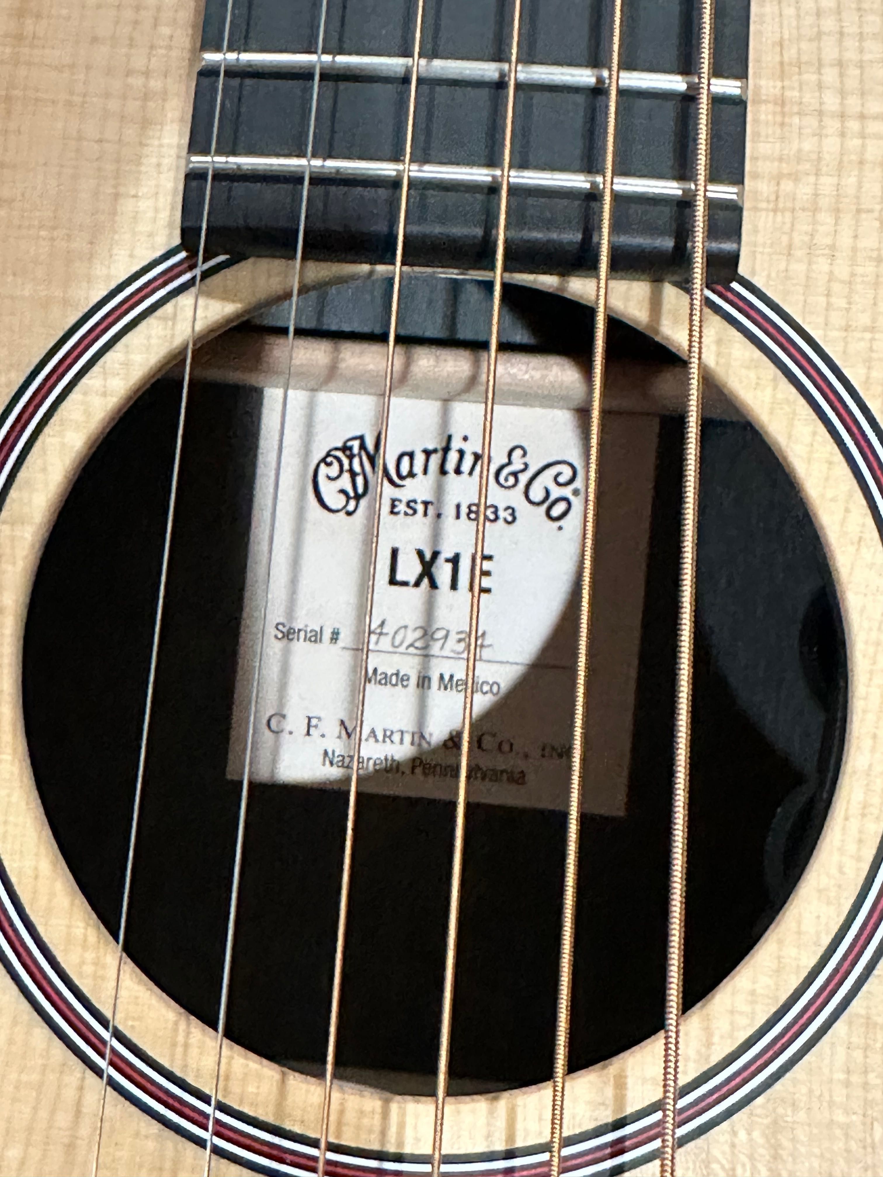 Martin LX1E Gitara dla leworęcznych z twardym futerałem