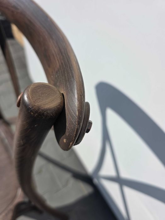 Krzesło rustykalne kuchenne drewniane BOHO – ciemny brąz, II kategoria